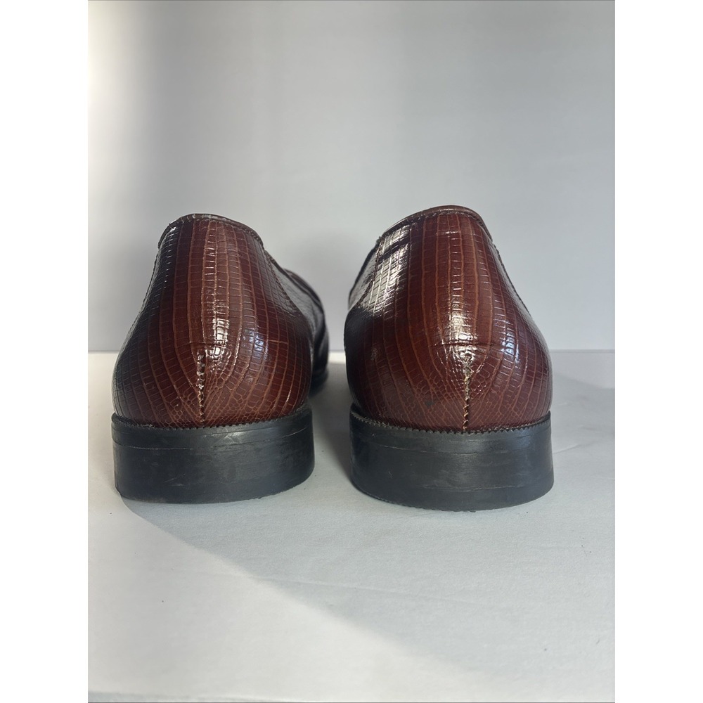 Stacy Adams Genuine Snake Leather Brown Tasseled Loafers Men's Size 14m - Picture 7 of 13